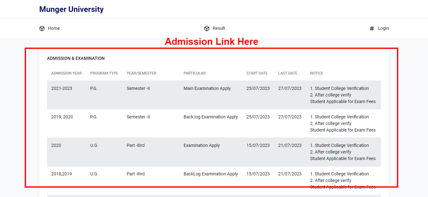 Munger University Part 2 Admission 2021-24 