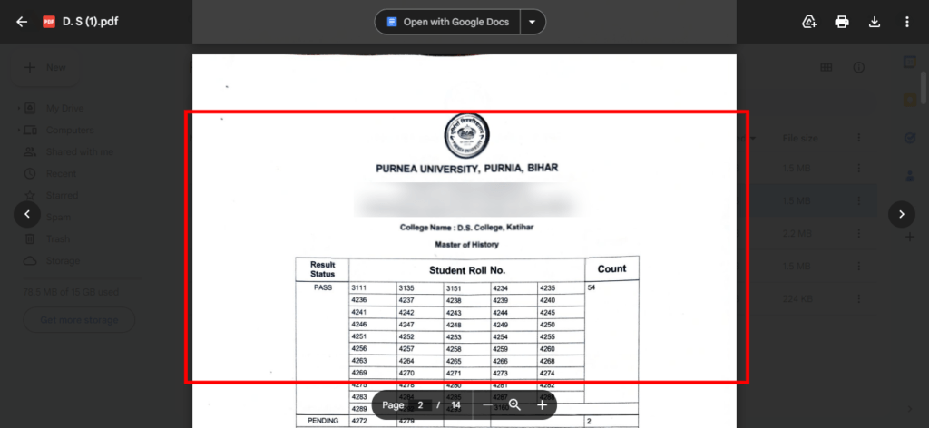 How to Check or Download Purnea University Part 3 Result 2020-23 ?