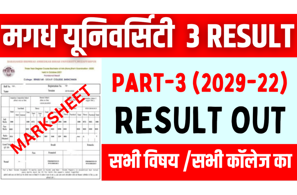 Magadh University Part 3 Result 2023 2019 22 रिजल्ट घोषित हुआ इस